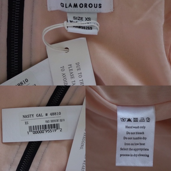 Nasty Gal Glamorous Peach Metallic Iridescent Sequin Dress - Picture 12 of 14